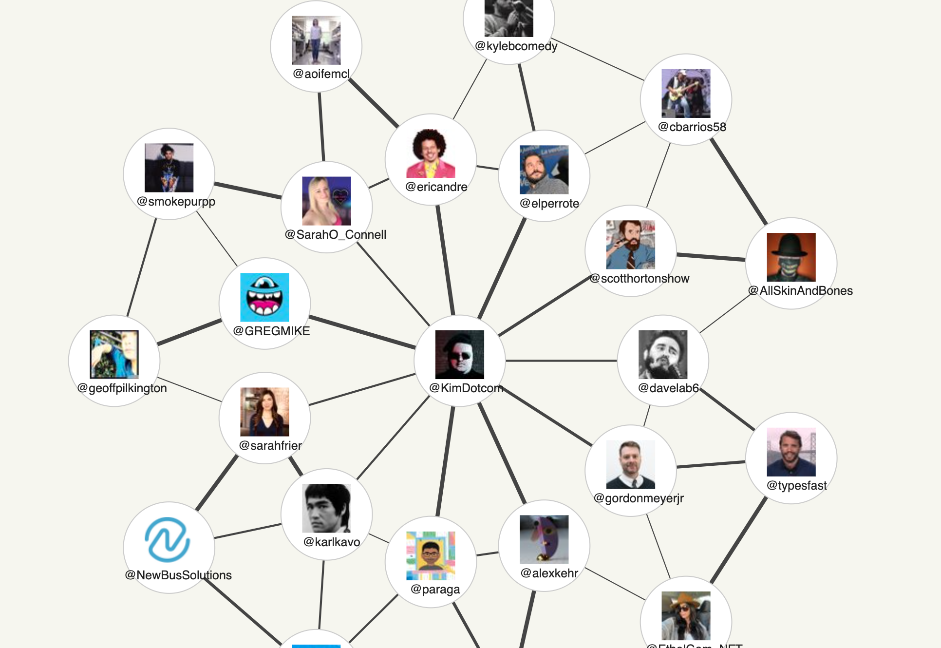 Another example of a social graph display